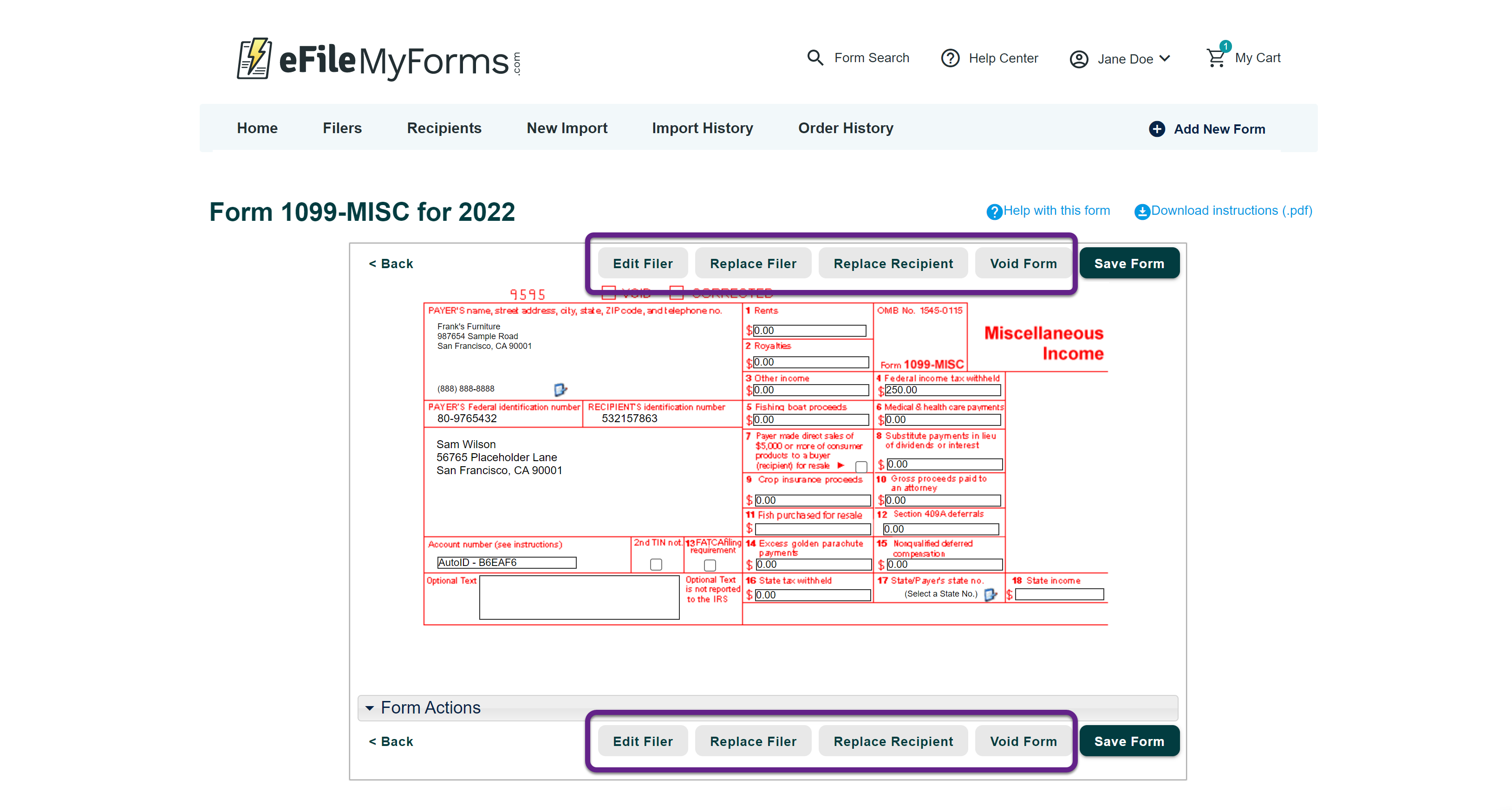 How to file 1099, 1098, W-2, 1042-S corrections – eFileMyForms